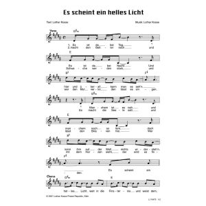 Produktbild des Artikels Es scheint ein helles Licht (Noten - Download)