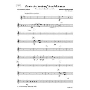 Produktbild des Artikels Es werden zwei auf dem Felde sein (Oboe) (Noten - Download)