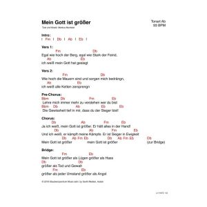 Produktbild des Artikels Mein Gott ist größer (Noten - Download)