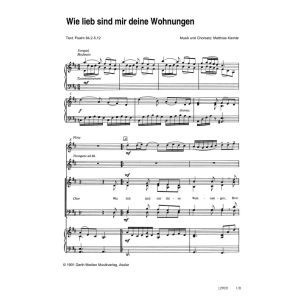 Produktbild des Artikels Wie lieb sind mir deine Wohnungen (Noten - Download)
