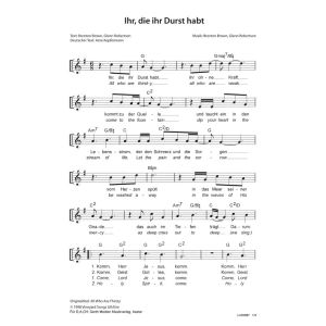 Produktbild des Artikels Ihr, die ihr Durst habt / All Who Are Thirsty (Noten - Download)