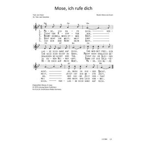 Produktbild des Artikels Mose, ich rufe dich / Mozez, ik roep (Noten - Download)