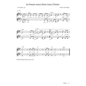 Produktbild des Artikels Im Namen unsres Herrn Jesus Christus (Noten - Download)