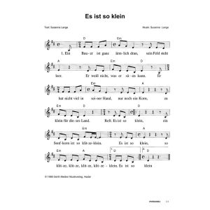 Produktbild des Artikels Es ist so klein (Noten - Download)
