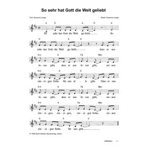 Produktbild des Artikels So sehr hat Gott die Welt geliebt (Noten - Download)