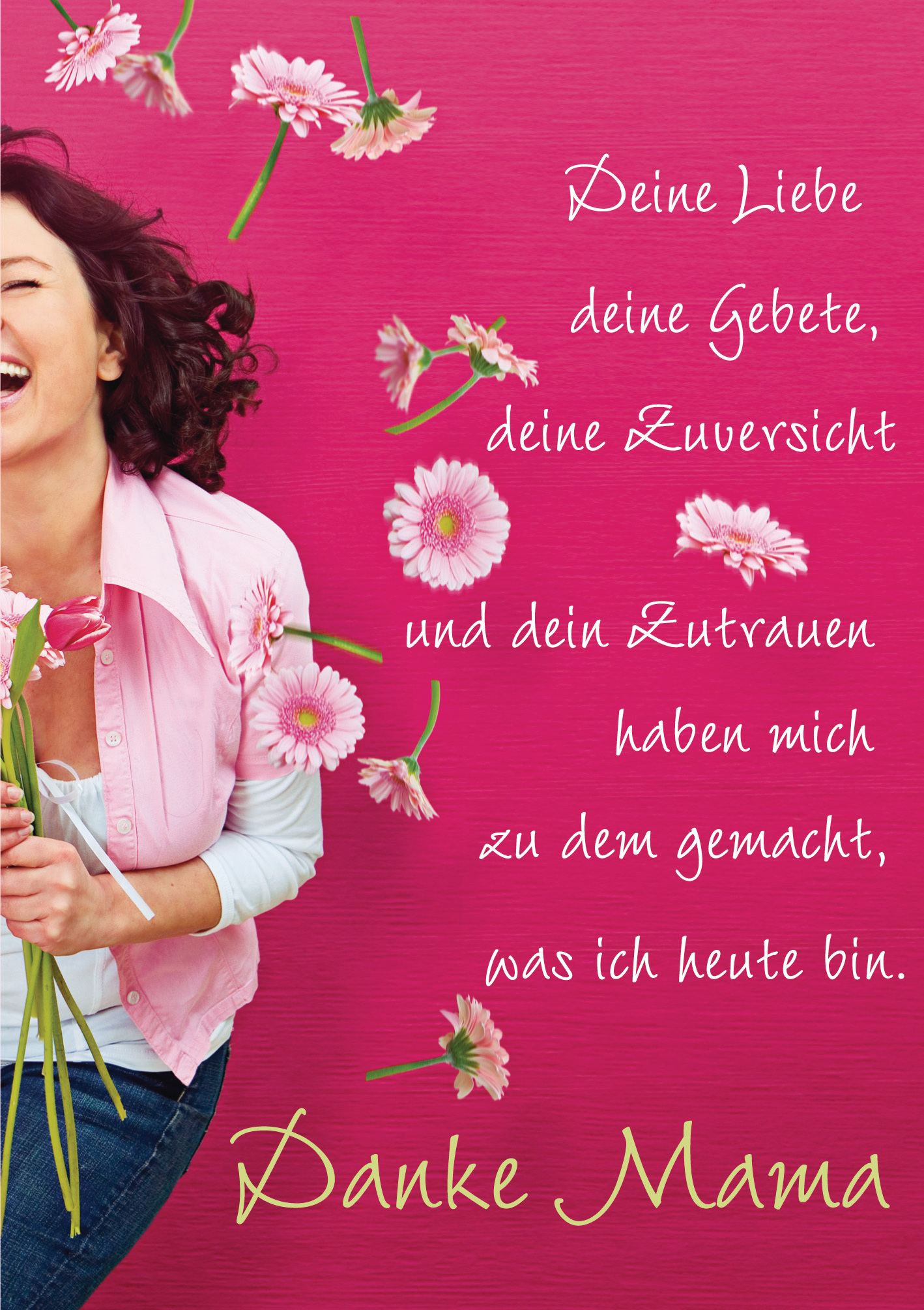Faltkarte "Deine Liebe... Danke Mama" 5 Stück